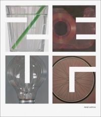 Book cover of René Wirths: ZEUG, with four photographs featuring a green straw in a glass, a bicycle wheel, and a light bulb, Published by Kerber.