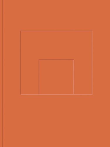 Two squares creating a building façade, on orange cover of '100 Years Spanish Pavilion Venice Biennale, 1922-2022', by Turner.