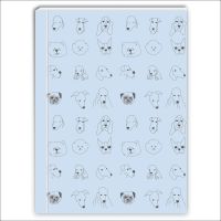 teNeues journal with drawings of dog heads to cover, by artist duo Baines&Fricker.