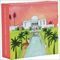 teNeues Notecard stationery box featuring Hail Tiger's illustration of domed building with swimming pool and palm trees.