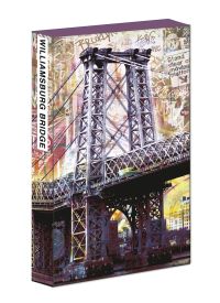 Jake Wallace's street style print of Williamsburg Bridge, to front of pen set box, by teNeues Stationery.