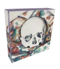Puzzle box cover of Paul Cezanne, Skull on a Curtain 1000-Piece Puzzle, featuring the artist's 'Skull on a Curtain' artwork. Published by teNeues Stationery.