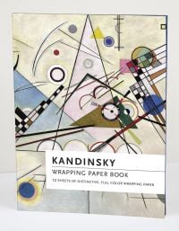 Vasily Kandinsky's abstract painting 'Composition 8', to front of teNeues wrapping paper booklet.