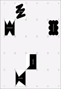 Off-white cover with black shapes, on '100 Best Posters 21', by Verlag Kettler.