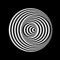 Book cover of The Gruppo N and the Psychology of Perception, with a hypnotic black and white spiral. Published by Silvana.