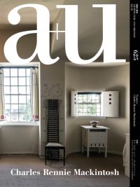 Magazine cover of a+u 22:10, 625: Feature: Charles Rennie Mackintosh, with a living room interior with a Hill House chair. Published by Shinkenchiku-Sha Co., Ltd.