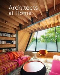 Los Angeles Residence interior by Clive Wilkinson Architects, wood structure, book shelves, on cover on 'Architects at Home', by Images Publishing.