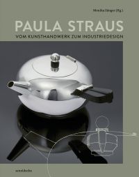 Silver teapot designed by Paula Straus, on cover of the first monograph of 'Paula Straus', by Arnoldsche Art Publishers.