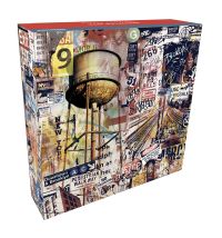 Puzzle box of Brooklyn, NY 1000-Piece Puzzle, featuring a Graphic style artwork of the streets of Brooklyn. Published by teNeues Stationery.