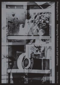 Overlapping images of black and white photographic negatives, on cover of 'Photography Bound', by Silvana.