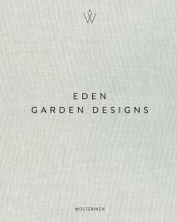 Beige linen cover of Marcel Wolterinck's 'Eden - Garden Designs', by Lannoo Publishers.