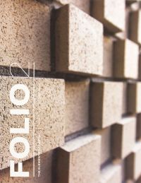 Brick wall with every other brick poking out, on cover of 'Folio 2', by ORO Editions.