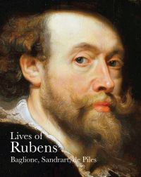 Self-portrait by Peter Paul Rubens with handlebar moustache, 'Lives of Rubens', in white font below, by Pallas Athene.