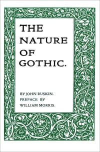 White book cover of The Nature of Gothic, featuring a decorative floral print in green. Published by Pallas Athene.