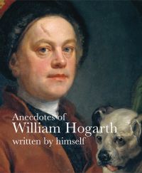 Detail from William Hogarth's painting, The Painter and his Pug, 1745, 'Anecdotes of William Hogarth', in white font below, by Pallas Athene.