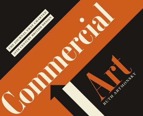 'Commercial Art', in white, and orange font on black and orange landscape cover, by Artmonsky Arts.