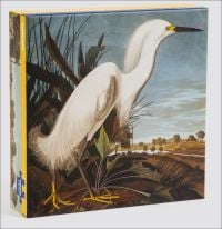 Puzzle box of Snowy Egret, James Audubon 1000-Piece Puzzle, with painting of bird. Published by teNeues Stationery.