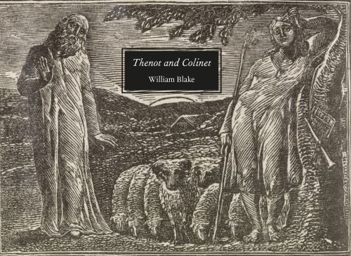 Landscape book cover of Thenot and Colinet, featuring William Blake's wood engraving of The Pastorals. Published by Pallas Athene.