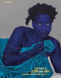 Book cover of Stacey Gillian Abe: Shrub-let of Old Ayivu, with painting of naked female figure grasping a sheet over chest. Published by Hurtwood Press Ltd.
