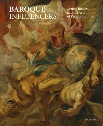 Oil painting 'The Fall of the Rebel Angels' 1562, by Pieter Bruegel the Elder, on cover of 'Baroque Influencers', by Hannibal Books.
