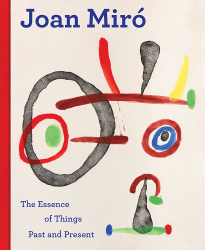 Abstract face painting by Joan Miro on beige cover, 'Joan Miro', in blue font to top left corner.