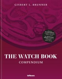 Watch mechanism with purple filter on cover of 'The Watch Book: Compendium - Revised Edition', by teNeues Books.