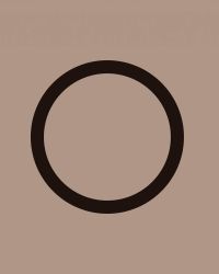 Large black ring, to centre of beige cover of 'María Teresa Hincapié, If This Were a Principle of Infinity', by Turner.