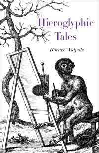 A fur covered beast sitting at easel, on cover of 'Hieroglyphic Tales', by Pallas Athene.