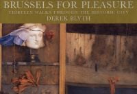 Book cover of Brussels for Pleasure, with painting detail of Bust of Hypnos, the Greek god of sleep and a red poppy, by Fernand Khnopff. Published by Pallas Athene.