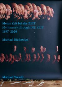 Duplicated heads and hands of two males, on black cover 'Michael Wesely and Michael Biedowicz', by Kerber.