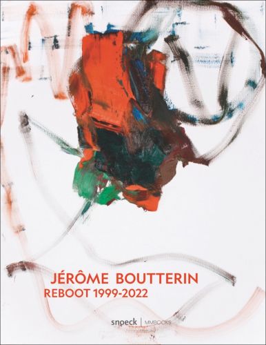 Oil painting 'BPPB 51, 2016', by Jérôme Boutterin, on cover of 'Jérôme Boutterin, Reboot 1999?2022' by Exhibitions International.