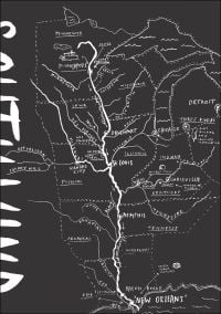 Hand-drawn map of the American south, with New Orleans at the bottom, on cover of 'Southwind', by Exhibitions International.