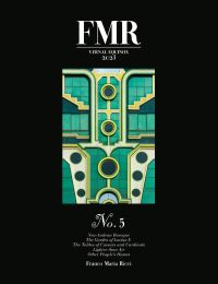 Book cover of FMR No. 5: Vernal Equinox 2023, with a Neo-Andean Baroque building in green and yellow. Published by Franco Maria Ricci editore.