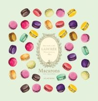Colourful macarons on mint green cover of 'Ladurée Macarons, The Recipes', by ACC Art Books.