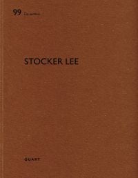 Brown cover of architect monograph on 'Stocker Lee'. Published by Quart Publishers.