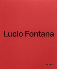Red cover of 'Lucio Fontana'. Published by Forma Edizioni