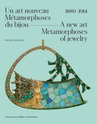 Sea Nymph and Opal Mosaic Pendant, Georges Fouquet, on turquoise cover of 'A New Art. Metamorphoses of Jewelry.', by Editions Norma.