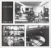 Three photographs of interior of art gallery, on cover of 'A Way of Life, Kettle's Yard', by Kettles' Yard.