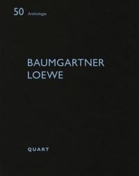 Black cover of architecture monograph 'Baumgartner Loewe', by Quart Publishers.