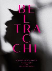 Book cover of Wolfgang Beltracchi, The Return of Salvator Mundi, with silhouette of artist wearing a hat. Published by Scheidegger & Spiess.