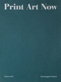 Dark green cover of 'Print Art Now, Edition VFO 1948 – 2023', by Scheidegger & Spiess.