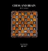 Book cover of Chess and Brain: Art & Science, with a decorative chess board. Published by Franco Maria Ricci editore.