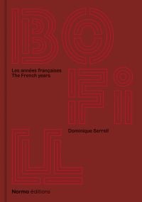 Burgundy cover of 'Ricardo Bofill, Les Années françaises/The French Years', by Editions Norma.