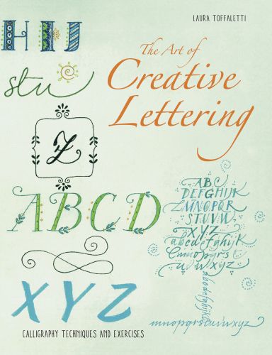 Letters of the alphabet in script font, tree made of letters, on cover of 'The Art of Creative Lettering, Calligraphy Techniques and Exercises', by White Star.