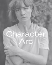 German actress Leonie Benesch in white t-shirt, staring a camera, on cover of 'Pascal Haas, Character Arc', by Kerber.