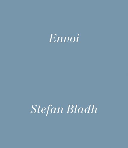 Envoi, Stefan Bladh, in white font on sky blue cover, by Kerber Verlag.