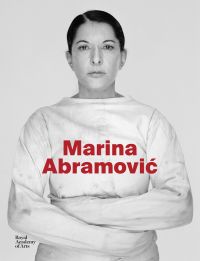 Serbian artist in straight-jacket, on cover of 'Marina Abramovi?', by Royal Academy of Arts.