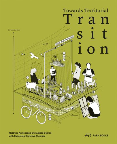 Dense green forest, on cover of 'Towards Territorial Transition, A plea to large scale decarbonizing', by Park Books.