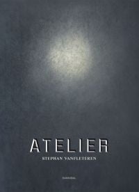 Pale grey cover with hazy circle shape, of 'Atelier', by Hannibal Books.