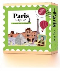 Activity Box Paris City Fun: Build your mini-city and play! with Eiffel Tower, Mona Lisa, Arc de Triomphe, Louvre Pyramid and hot air balloon. Published by White Star.